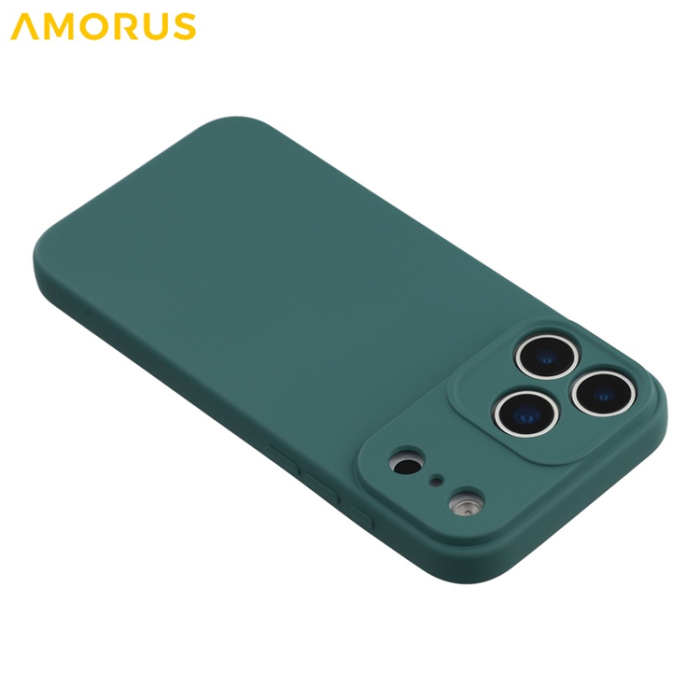 Amorus - AMORUS iPhone 17 Pro Max Mobilskal Precise Cutouts - Armégrön