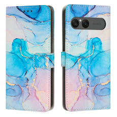 A-One Brand - Sony Xperia 10 VII Plånboksfodral Marble Pattern - Rosa / Grön