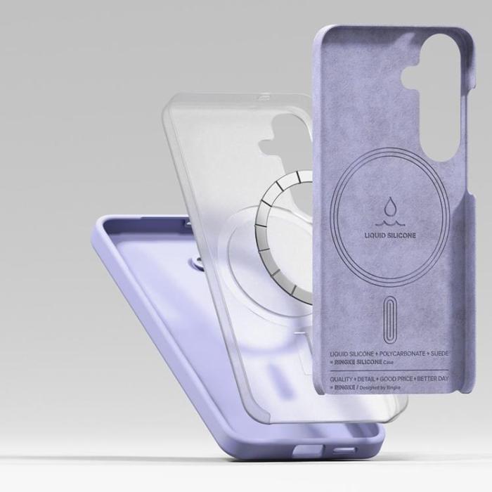 Ringke - Ringke Galaxy S25 Mobilskal Magsafe Silikon Magnet - Lavender