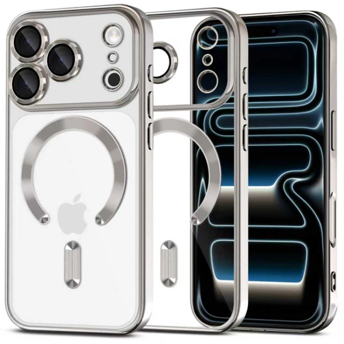 Tech-Protect - Tech-Protect iPhone 17 Pro Mobilskal Magsafe Flex - Shiny Silver