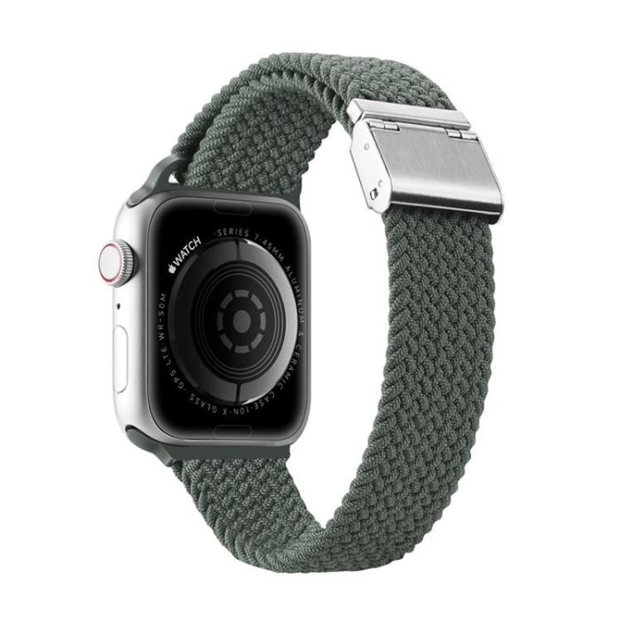 UTGATT1 - Dux Ducis Apple Watch 4/5/6/7/8/SE (41/40/38mm) Armband Braided - Olive Grön