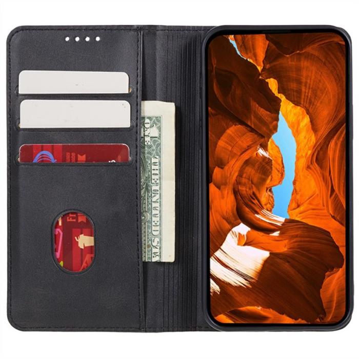 OEM - Samsung Galaxy A37 Fodral PU Läder Magnetiskt Skydd - Svart