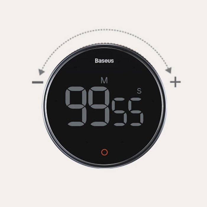 BASEUS - BASEUS Heyo Pro Roterande Elektronisk Timer - Grå