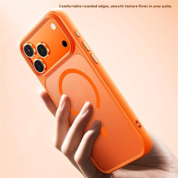 A-One Brand - iPhone 17 Pro Max Mobilskal MagSafe Skin-Feel Rubberized - Orange