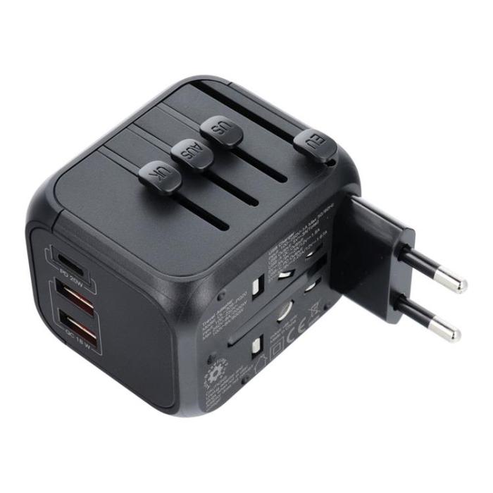 OEM - Reseladdaradapter hela världen SL-209PQ-2 - Svart