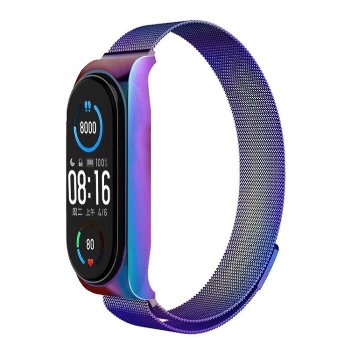 OEM - Xiaomi Mi Smart Band 5/6 Armband Metal - Lila