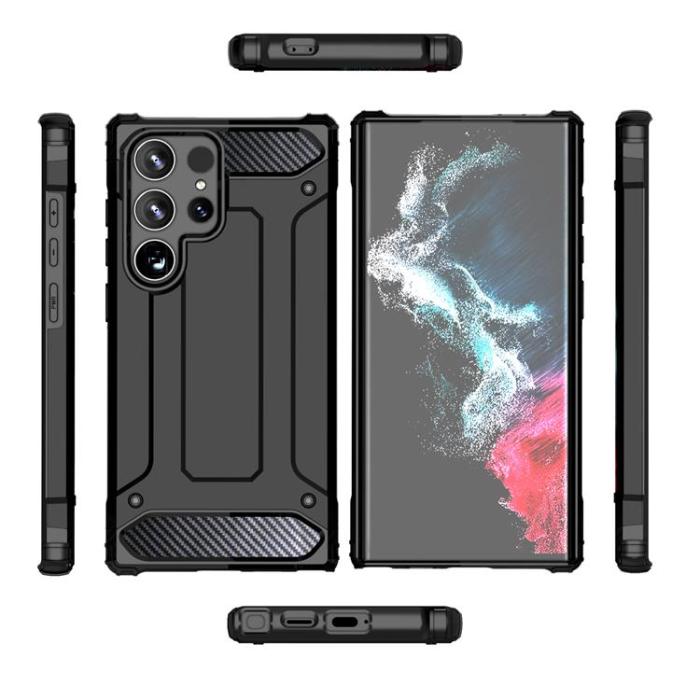 OEM - Galaxy S24 Ultra Mobilskal Hybrid Armor - Svart