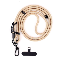 A-One Brand - Crossbody Mobilrem Lanyard Justerbar 7mm - Guld