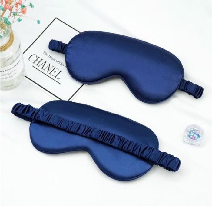 A-One Brand - Bekväm Silky Sovmask/Ögonmask - Blå
