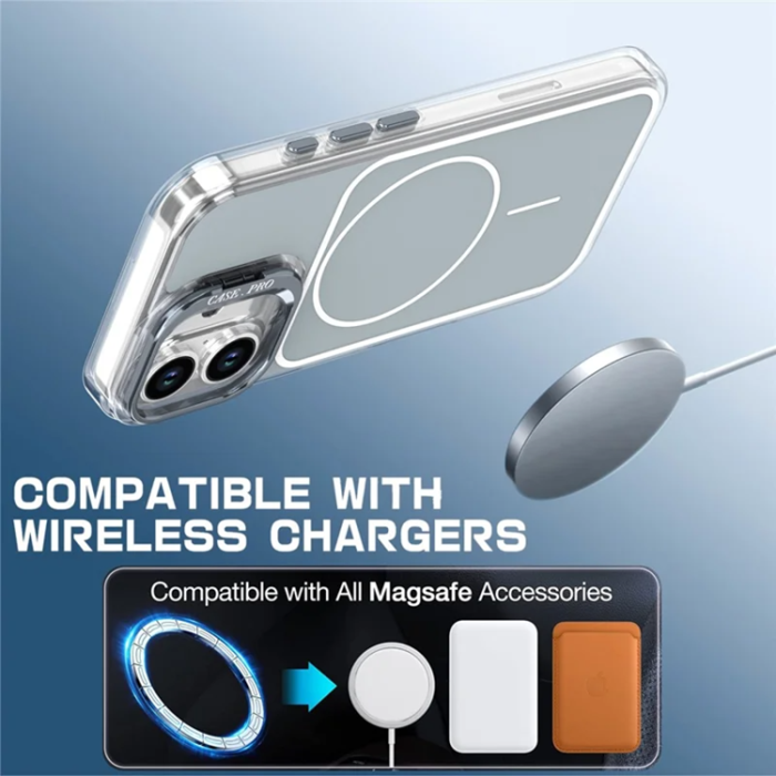 A-One Brand - iPhone 16 Mobilskal MagSafe Lens Kickstand med Handrem