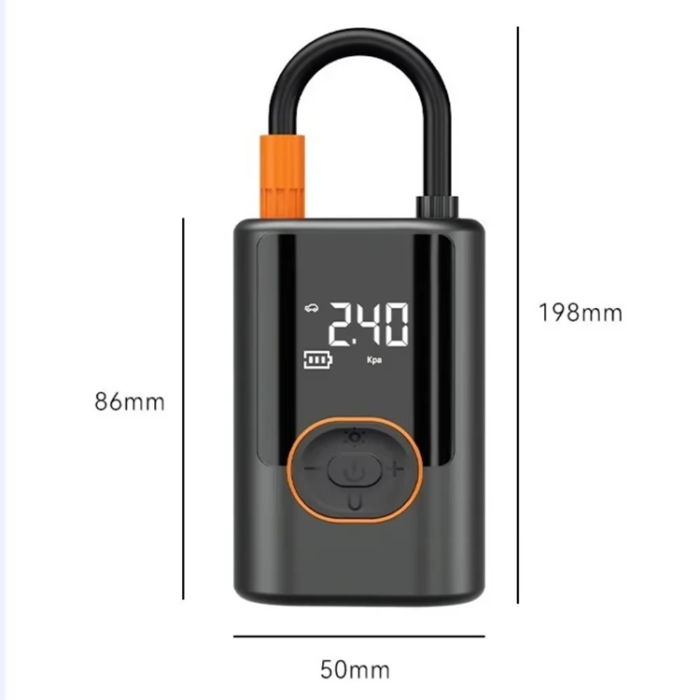 OEM - Bärbar Trådlös Bildäckpump med Powerbank - Svart