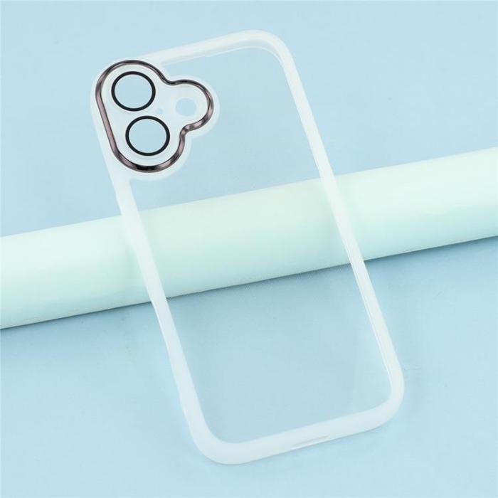 A-One Brand - iPhone 17 Mobilskal Electroplated Kameraram - Transparent Vit