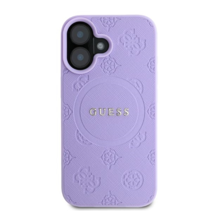 Guess - Guess iPhone 16 Mobilskal Magsafe Saffiano Peony Classic Logo
