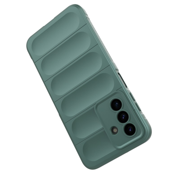 WANLONFENG - WANLONFENG Galaxy A17 Mobilskal med Härdat Glas HD - Armégrön