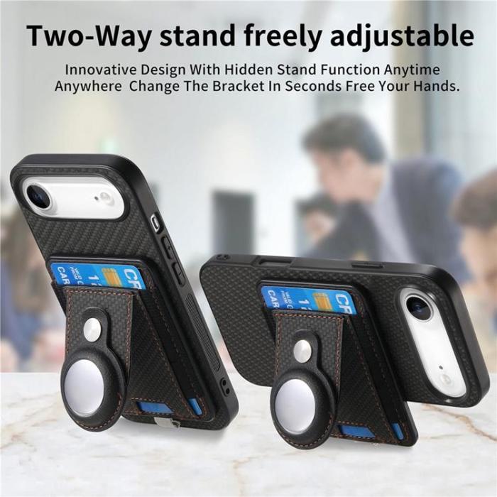A-One Brand - iPhone Air Mobilskal Detachable korthållare - Svart
