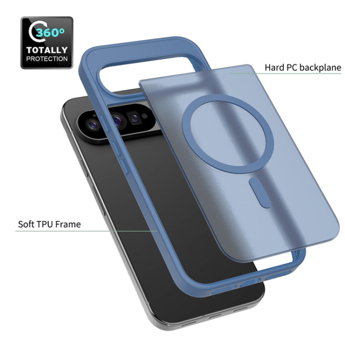 A-One Brand - Google Pixel 10 Pro XL Mobilskal MagSafe Skin Touch - Blå