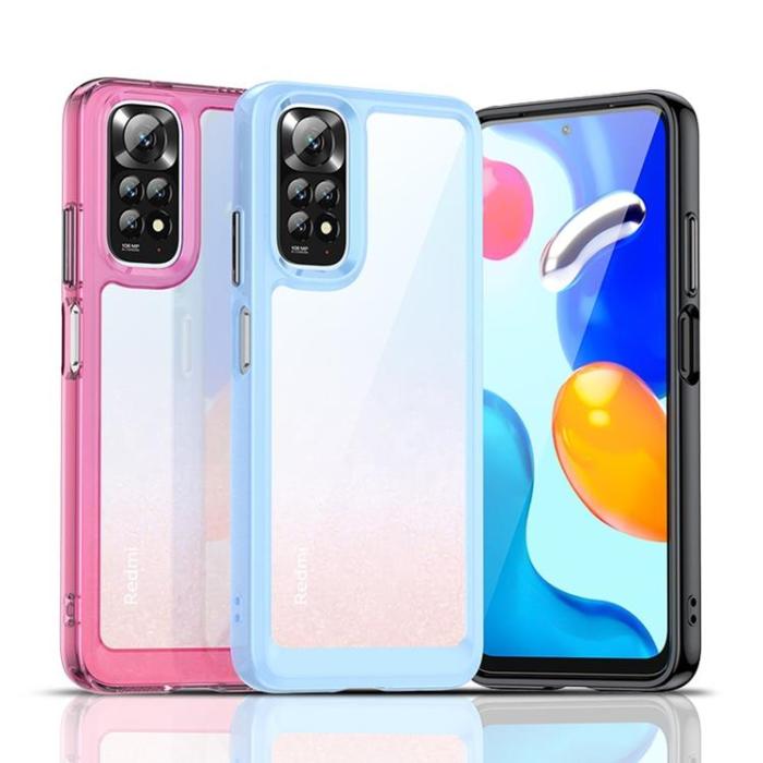 OEM - Xiaomi Redmi Note 11/11S Skal Outer Space med en Gelram - Röd