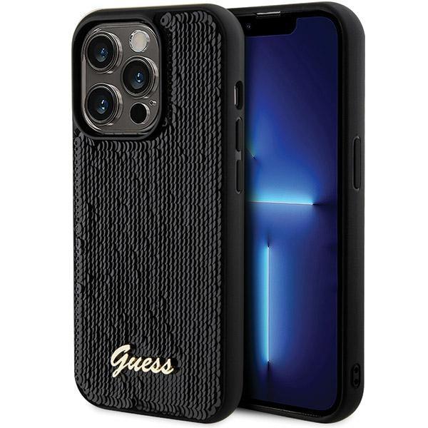 iPhone 13 Pro Skal Sequin Script Metall Svart