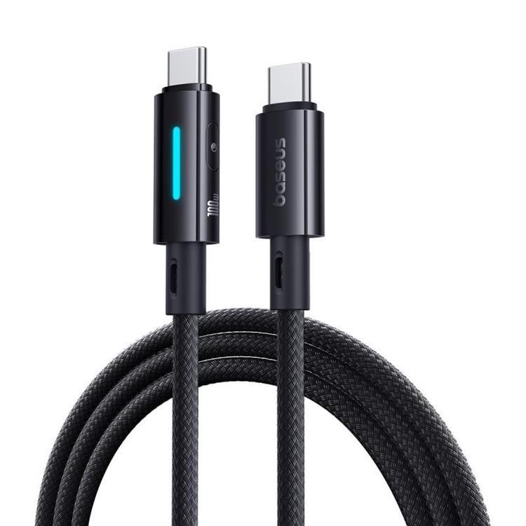 Baseus Lit USB-C - USB-C Kabel 1 m 100W Cosmic - Svart | 3541 | AlltMobil
