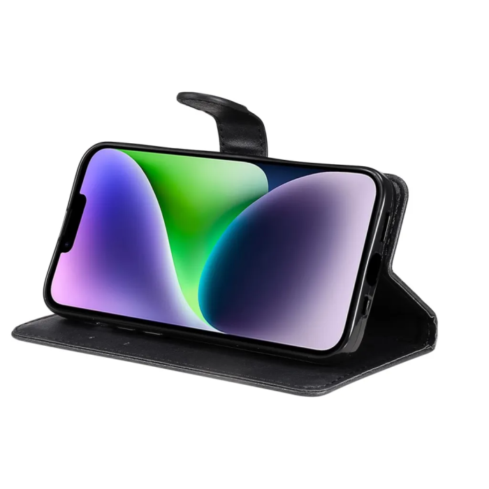KT - KT iPhone 15 Plus Plånboksfodral - Svart