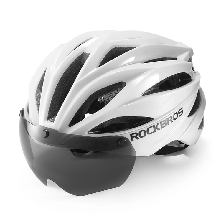 Rockbros Cykelhjälm Avtagbara UV-Skyddsglasögon - Vit (Vit) | 264 | AlltMobil