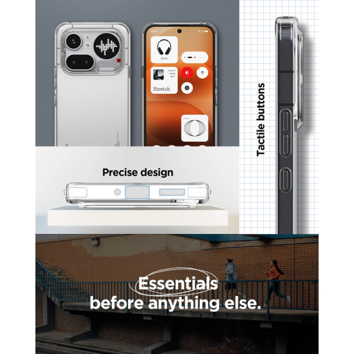 Spigen - Spigen Mobilskal för Nothing Phone 4a Pro Ultra Hybrid - Kristallklar