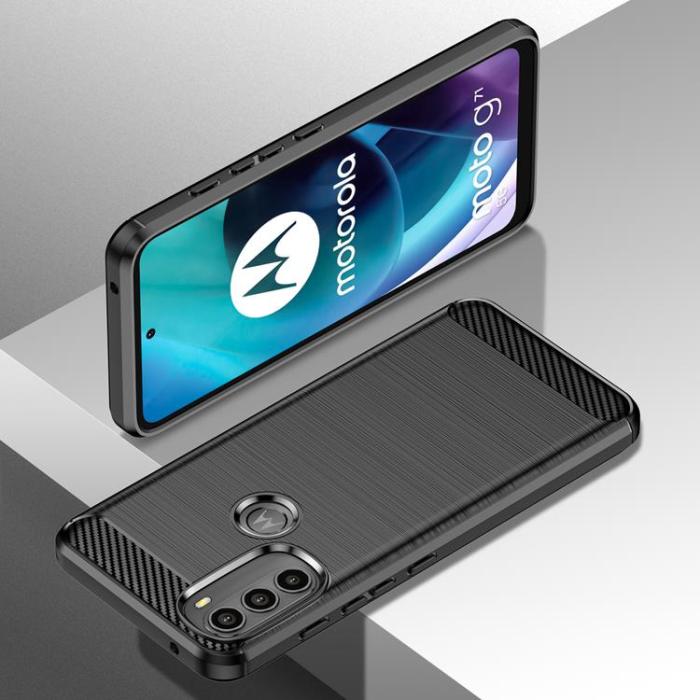UTGATT1 - Carbon Motorola Moto G71 5G Skal Flexible - Svart