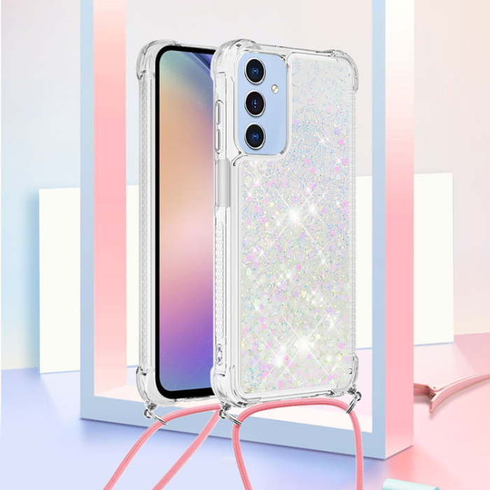 A-One Brand - Galaxy A17 / A26 Mobilskal med Snodd - Laser / Hearts