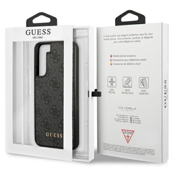 Guess - Guess Galaxy S23 Skal Metall Gold Logo - Grå