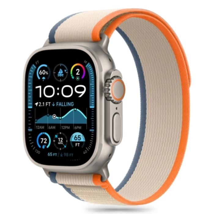 UTGATT - Tech-Protect Apple Watch (44/45/46/49mm) Armband Nylon Stripe - Cream