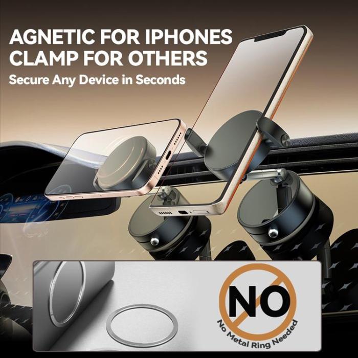 OEM - Magnetisk Bilhållare med Sugkopp A9 360° Rotation
