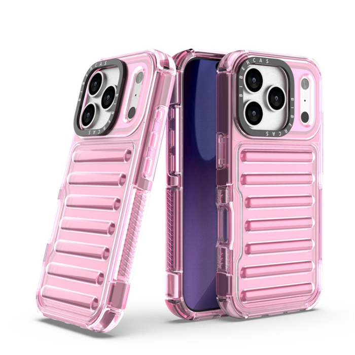 A-One Brand - iPhone 17 Pro Max Mobilskal Stripe Design Detachable - Ljusrosa