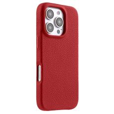 Melkco - MELKCO Mobilskal till iPhone 16 Pro Max &Auml;kta L&auml;der PC R&ouml;d