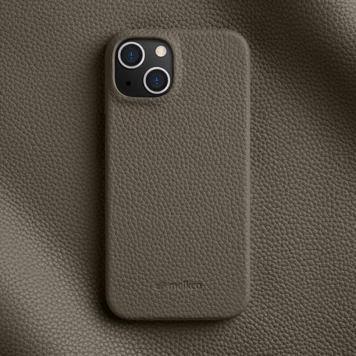 Melkco - MELKCO Mobilskal till iPhone 15 Plus Äkta Läder PC Grå
