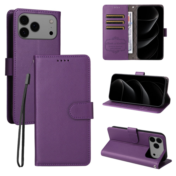 A-One Brand - iPhone 17 Pro Max Plånboksfodral RFID Blocking med Handledsrem