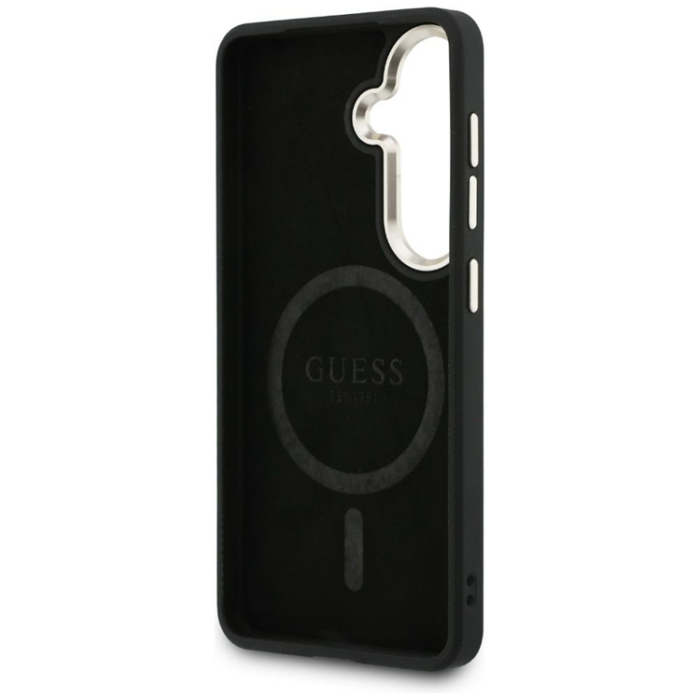 Guess - Guess Mobilskal För Galaxy S26 Plus MagSafe 4G Embossed Ring - Blå