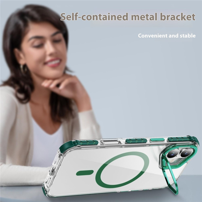 A-One Brand - iPhone 16 Plus Mobilskal MagSafe Kickstand - Grön