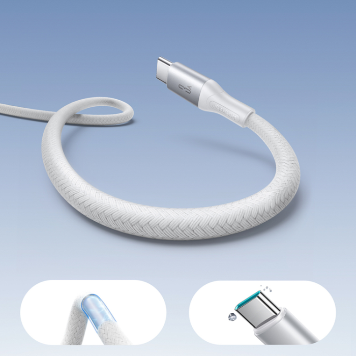 Joyroom - Joyroom USB-A - USB-C kabel 3A 1m Flash Series - Vit