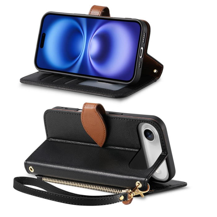 A-One Brand - iPhone Air Plånboksfodral Leaf Magnetiskt Spänne Konstläder