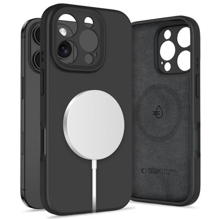 Tech-Protect iPhone 16 Pro Max Mobilskal Magsafe Liquid Silikon - Svart | 2353 | AlltMobil