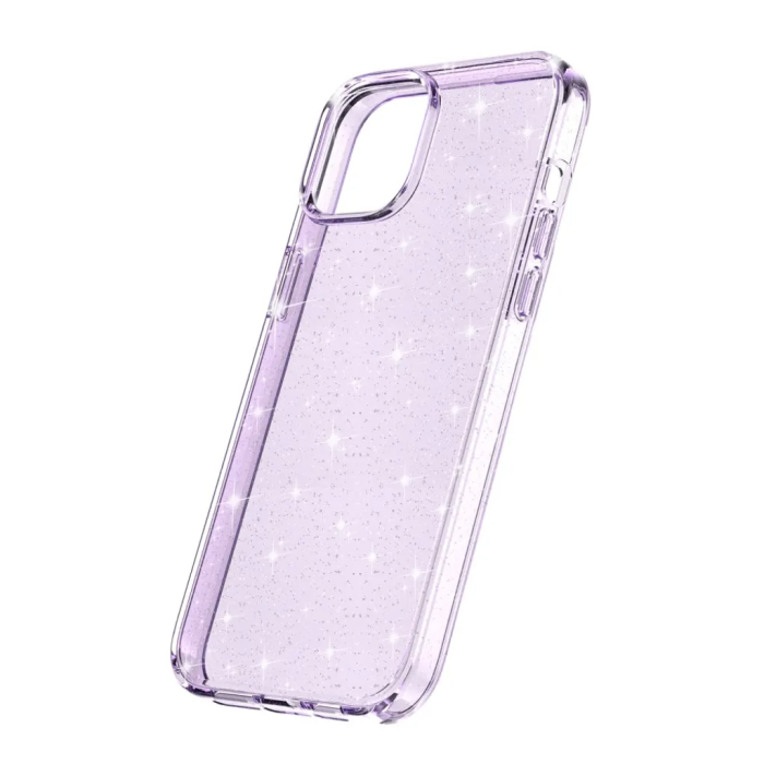 Taltech - iPhone 15 Plus Mobilskal Glittrande - Lila