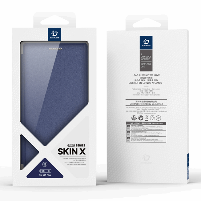 Dux Ducis - Dux Ducis Galaxy S25 Plus Plånboksfodral MagSafe Skin X Pro - Blå