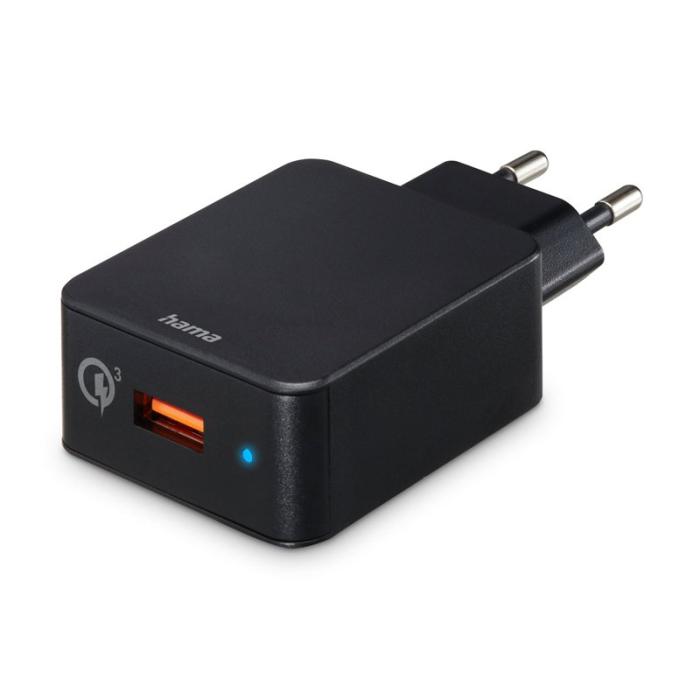 Hama - HAMA Snabbladdare Fast Charger 1x USB-A Qualcomm 19.5w Svart