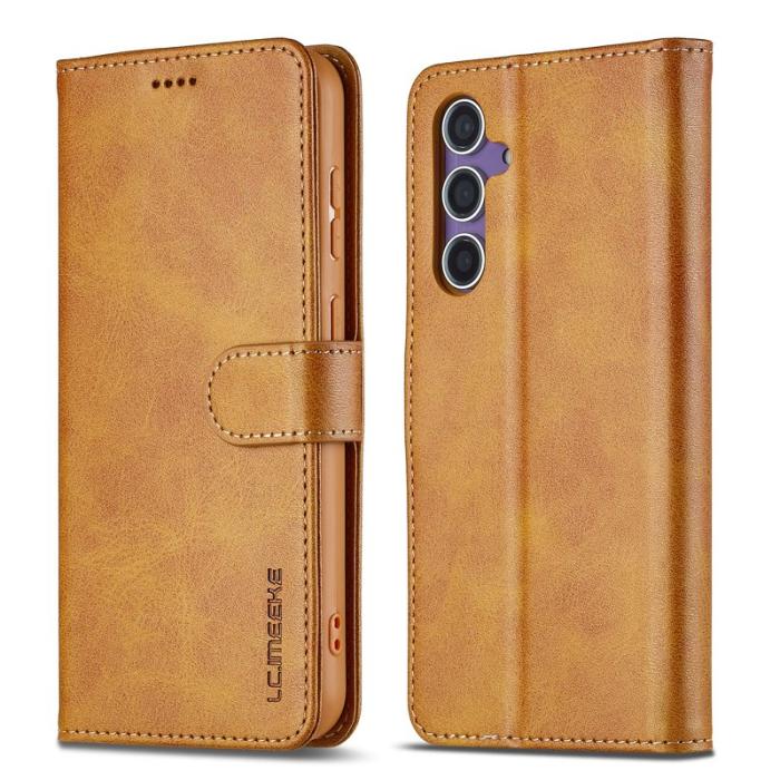 LC.imeeke - LC.IMEEKE Plånboksfodral för Samsung Galaxy S26 Konstläder - Gul