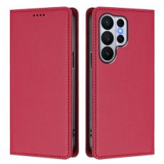 OEM - Pl&aring;nboksfodral f&ouml;r Samsung Galaxy S26 Ultra Konstl&auml;der RFID - R&ouml;d