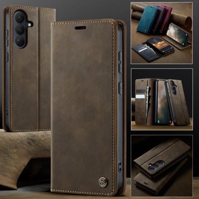 Caseme - CaseMe Plånboksfodral för Samsung Galaxy S26 Konstläder RFID - Kaffe
