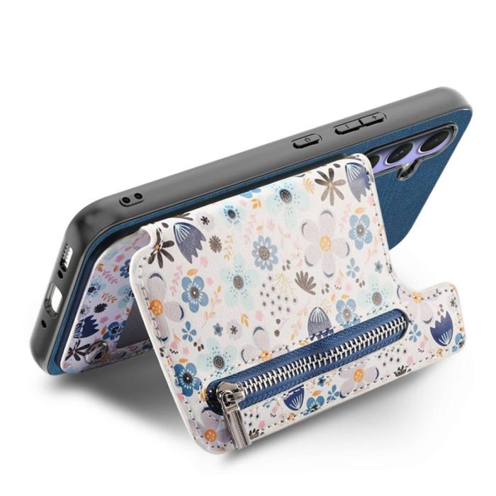 OEM - Mobilfodral för Samsung Galaxy S26 Konstläder RFID Kickstand - Blå