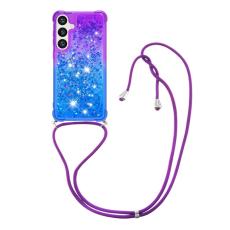 OEM - Mobilskal f&ouml;r Samsung Galaxy S26 Plus Gradient TPU med rem - Lila/Bl&aring;