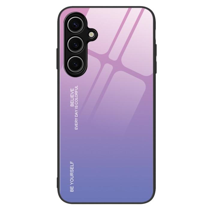 OEM - Mobilskal för Samsung Galaxy S26 Plus Gradient Tempererat Glas + TPU - Rosa