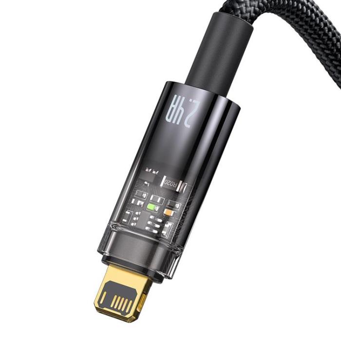 BASEUS - Baseus Explorer USB-A till Lightning kabel 1m - Svart